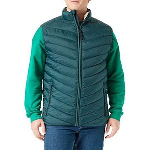 TOM TAILOR Uomini Lichtgewicht gewatteerd vest 1031473, 10834 - Deep Green Lake, XL