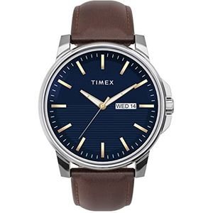 Timex Classic Premium herenhorloge met leren band (45 mm) TW2V79200