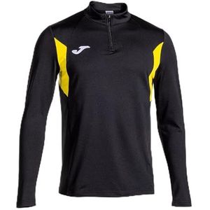 Joma - Herensweatshirt - Winner III - halve ritssluiting, Zwart Geel, 6XS