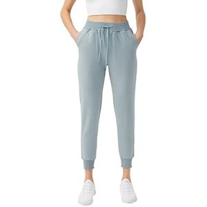 LOS OJOS Sweatpants met zakken - jogger voor vrouwen, blauw-grijs, S