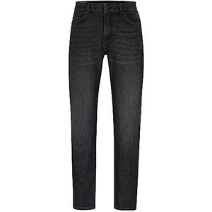 BOSS Heren Re.Maine BC-C zwarte regular fit jeans van comfortabele stretch-denim, zwart 6, 38W x 32L