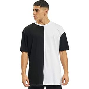 Urban Classics Heren oversized Harlequin T-shirt in verschillende kleuren, maat S - 5XL, zwart/wit, XXL