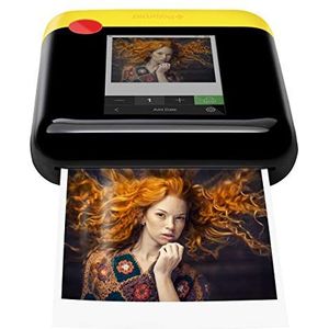 Polaroid WiFi draadloze 3x4 draagbare mobiele fotoprinter (geel) met LCD-aanraakscherm, compatibel met iOS en Android.