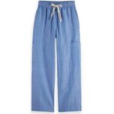 Scotch & Soda Noa High-Rise Wide-Leg Pull On Cargo Pant, Blauw En Wit Pin Stripe 426, M / 30L