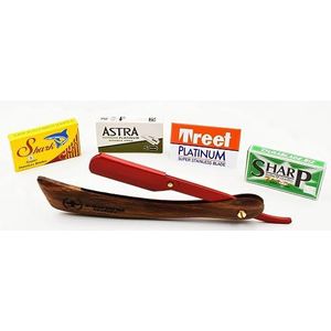 Razor Blades Club Roman Empire Shaving Spartacus New Scheerapparaat, professioneel scheerapparaat voor baard, snor en contouren, met 20 messen (Astra-Shark-Voskhod)