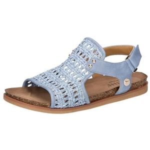 Mustang Dames 1518-805 sandalen, blauw, 36 EU, blauw, 36 EU