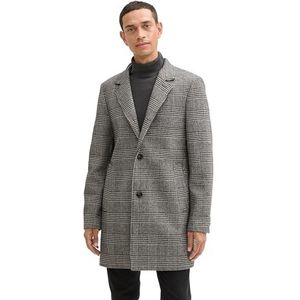 TOM TAILOR Heren 1042474 jas, 32806-Ecru Black Houndstooth, XXL, 32806 - Ecru Black Houndstooth, XXL