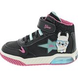 Geox - J Inek Girl C - Sneakers - Zwart/Turkoois - Ademende Zool - Verstelbare Pasvorm