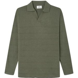 SPRINGFIELD Poloshirt voor heren, kaki, maat M, L