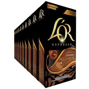L'OR Espresso Koffiecups Flavoured Caramel - (100 Koffie Capsules - Geschikt voor Nespresso Koffiemachines - 100% Arabica koffie) 10 x 10 Koffiecups