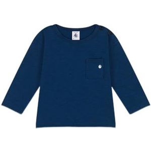 Petit Bateau A08EZ T-shirt met lange mouwen, incognito blauw, 24 maanden voor baby's, blauw incognito, 24 Maanden