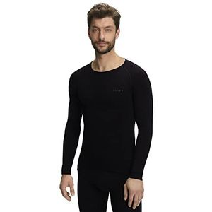 FALKE Heren Top van onderlaag Warm Round Neck M L/S SH Functioneel material Sneldrogend 1 Stuk, Zwart (Black 3000), S