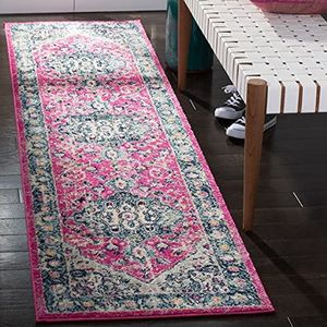 Safavieh Perzisch traditioneel tapijt, MAH625, geweven polypropyleen, beige/marineblauw, 160 x 230 cm