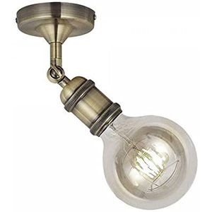 Wonderlamp Centenial Vintage wandlamp E27, oud goud, 15 x 10 cm