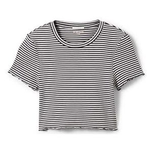 TOM TAILOR T-shirt voor meisjes, 35544 - Navy White Fine Stripe, 128 cm