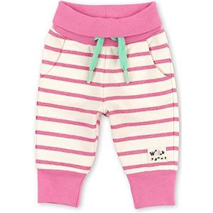 Sigikid Baby-meisjes sweatbroek peuteruitrusting, roze-wit/gestreept/Wildlife, 74 cm