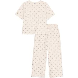 Petit Bateau - Pyjama - Violet - Katoen - Hartenprint
