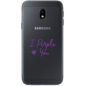 Zokko Beschermhoes voor Samsung J3 2017 I Purple You – zacht, transparant, inkt wit
