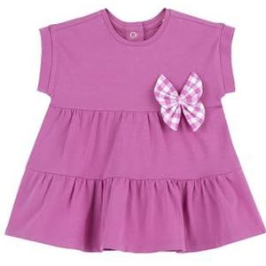 Chicco, Babyjurk, roze jurk met korte mouwen, van zacht katoen, ontworpen in Italië, babykleding, 0-24 maanden, cadeau-idee voor geboorte, fuchsia (2), 24 Maanden