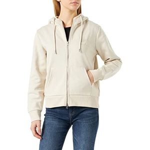 GANT Tonal Archive Shield Zip Hoodie met capuchon, Putty, standaard, Putty, S