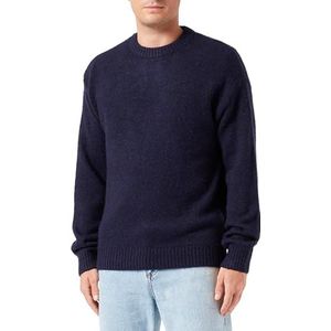 JACK & JONES Gebreide trui met ronde hals, effen gebreide trui met ronde hals, total eclipse, XL