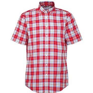 Seidensticker Men's Regular Fit Shirt met korte mouwen, rood, 44, rood, 44