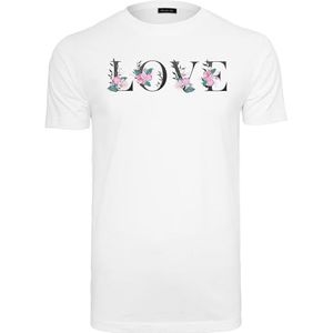 Mister Tee Heren T-shirt Lover Flower Tee, Print T-shirt voor Mannen, Graphic T-Shirt, Streetwear, wit, M