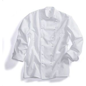 BP 1503-400-21-56 koksjas, 1/1 mouw met manchetten, 215,00 g/m2 stofmengsel, wit, 56