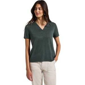 Street One - Shirt - Zomer - Linnen Look - V-hals - Korte Mouwen