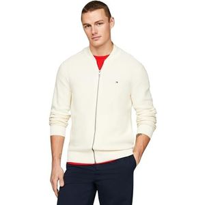 Tommy Hilfiger Honkbaltruien met ovale structuur voor heren, Calico, XS