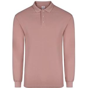 Mukua, Poloshirt voor dames, lange mouwen, lichtroze, maat M, Licht roze, M
