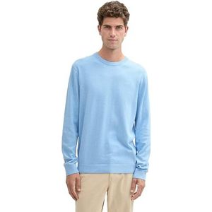TOM TAILOR heren trui, 37092 - Sky Blue Dark Melange, XXL