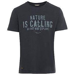camel active Heren 409745/7T37 T-Shirt, nachtblauw, S
