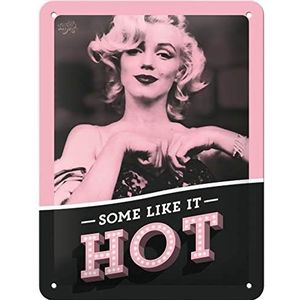 Nostalgic-Art Marilyn - Some Like It Hot - Gift idea for movie fansRetro Tin SignMetal PlaqueVintage design for wall decoration15 x 20 cm