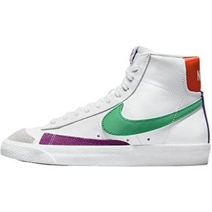 NIKE Dames Blazer Mid '77 Vintage Sneaker, Wit Stadion Groen Picante Rood, 42.5 EU