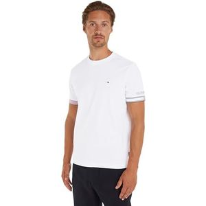 Tommy Hilfiger S/S T-shirts voor heren, Wit, XL