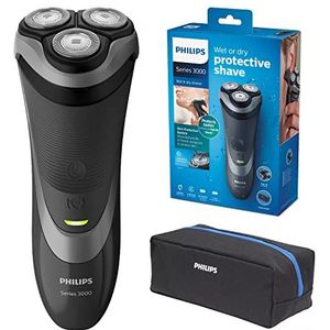 Philips Series 3000 Elektrisch scheerapparaat voor nat en droog heren met pop-up trimmer en reistas - S3560/11