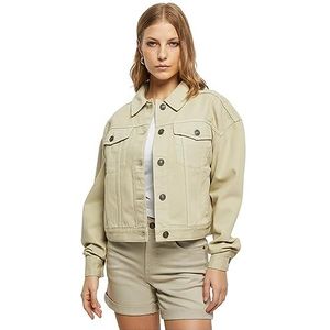 Urban Classics Oversized gekleurde denim jas voor dames, Softseagrass, 3XL