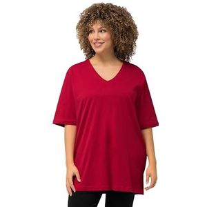 Ulla Popken Basic T-shirt voor dames, papaver, 58-60