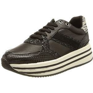 Geox D Kency B Sneakers voor dames, zwart, 41 EU
