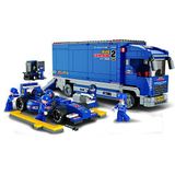 Sluban M38-B0357 - bouwdoos - Formula 1 - truck met racewagen