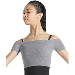 Capezio 126 Geribbelde gebreide bijgesneden trui Warm-up Knits