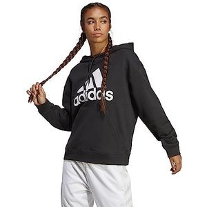 adidas Dames Essentials Big Logo Oversized French Terry Hoodie, black/white, L