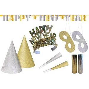 Folat - Feestpakket Happy New Year Glitter - 27 delig
