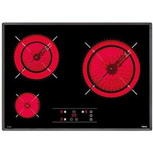 Teka TR Pro 5300 keramische kookplaat, 3 kookplaten, 60 cm, touch-bediening, met stopwatch, keramische Teka kleur zwart