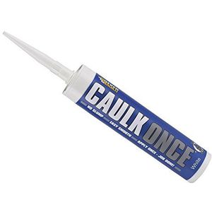Everbuild Caulk Once Premium Kwaliteit Acryl Caulk - Zeer Flexibel - Sneldrogend - Wit - 380 ml, Verpakking kan variëren