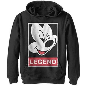 Disney Jongens Classic Mickey Legend Hoodie, Zwart, L, zwart, L