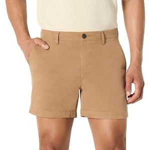Goodthreads Heren 5"" binnenbeenlengte Flat-Front Stretch Chino Shorts, donker britse kaki, 32