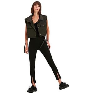 Trendyol Black Tiper Detailed Gebreide legging voor dames, zwart., M