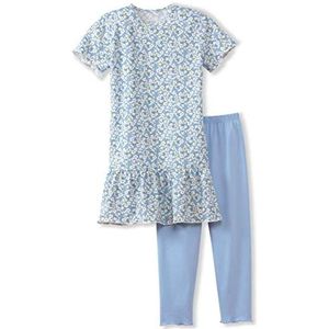 CALIDA Millefleur pyjamaset voor meisjes en meisjes, Milky Blue., 128 cm